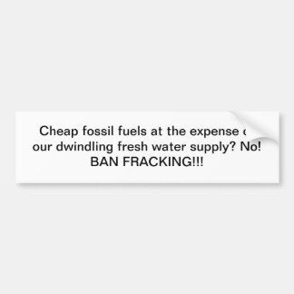 Pegatina Para Coche Combustibles fósiles baratos CONTRA el agua: