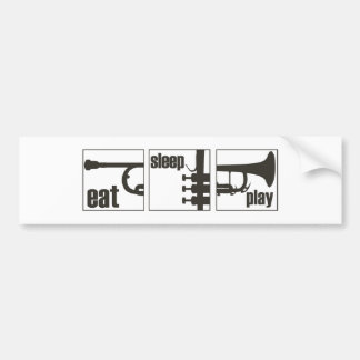 Pegatina Para Coche Come. Duerme. Jugar. Trompeta