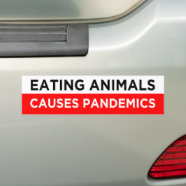 Pegatina Para Coche comer animales causa pandemias veganas