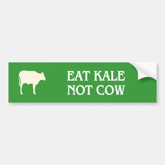 Pegatina Para Coche comer kale no cow vegan (Frente)
