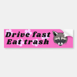 Pegatina Para Coche Comer rápido la papelera racoon decal bumper