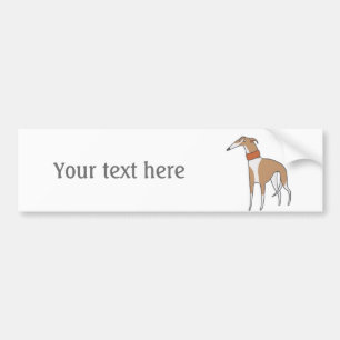 Pegatina Para Coche Comic Whippet Dog Personalizable