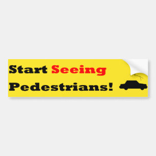 Pegatina Para Coche ¡Comience a ver a peatones!!