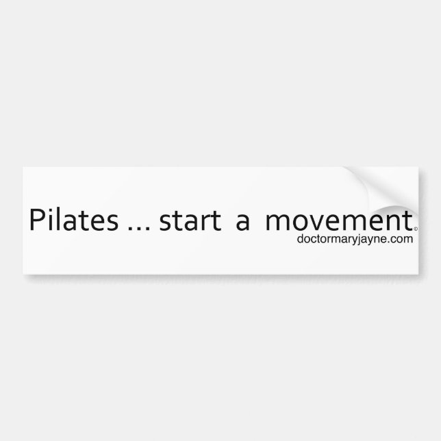 Pegatina Para Coche Comienzo de Pilates… un movimiento (Frente)