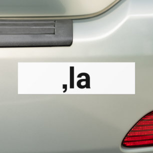 Pegatina Para Coche Comma La kamala pronunciación divertido blanco neg