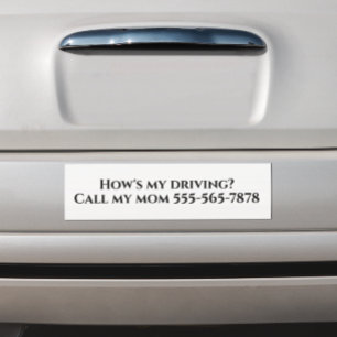 Pegatina Para Coche ¿Cómo conduzco Llama a mi Mamá Papá Personalizado