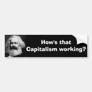 Pegatina Para Coche ¿Cómo ese capitalismo está trabajando?