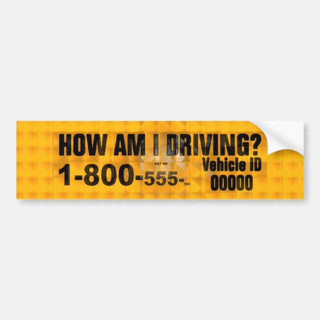PEGATINA PARA COCHE CÓMO ESTÁ MI CONDUCCIÓN (Frente)