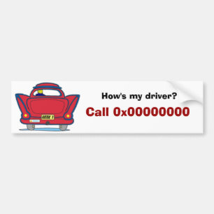 Pegatina Para Coche ¿Cómo está mi conductor? , Llamada 0x00000000