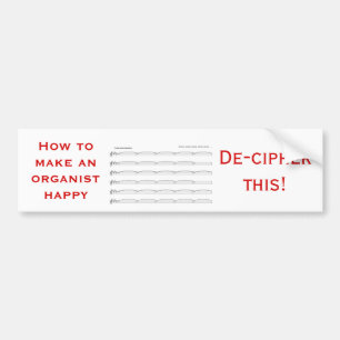 Pegatina Para Coche Cómo hacer a un organista feliz