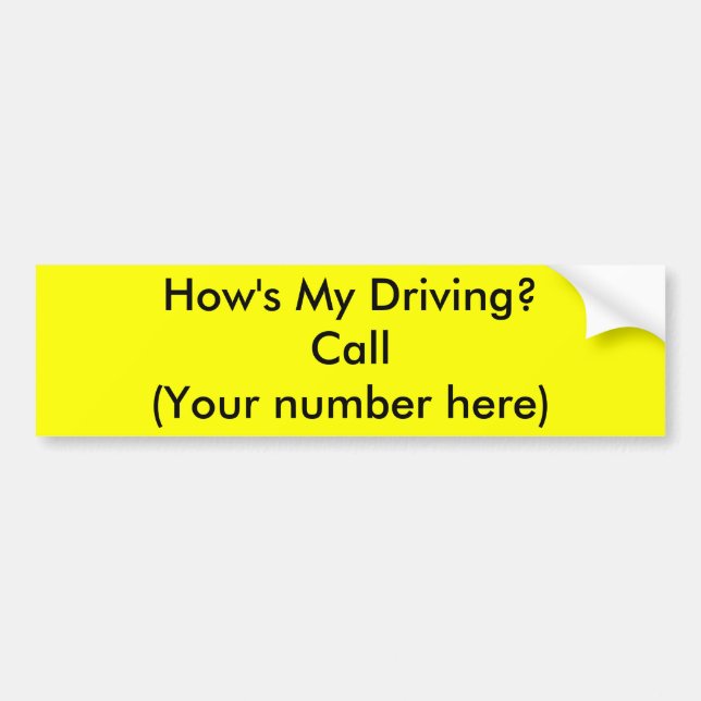 Pegatina Para Coche ¿Cómo mi está conduciendo? (Frente)