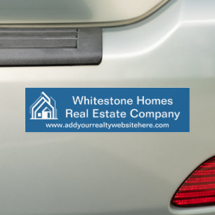 Pegatina Para Coche Compañía Inmobiliaria Blue Agente Inmobiliario Per