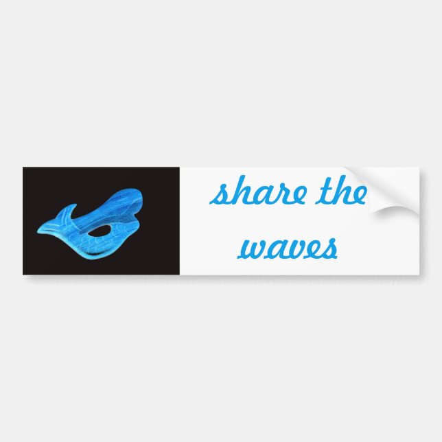 Pegatina Para Coche comparta el bumpersticker de las ondas (Frente)