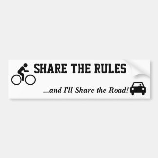 Pegatina Para Coche Comparta las reglas