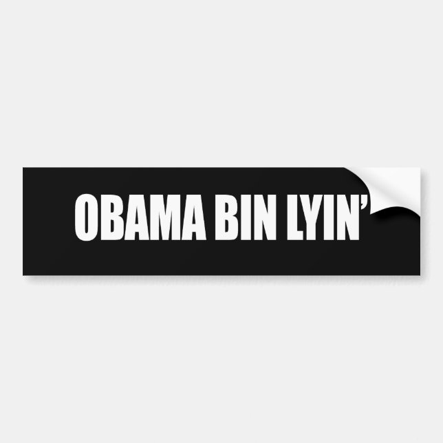 PEGATINA PARA COCHE COMPARTIMIENTO LYIN DE OBAMA (Frente)
