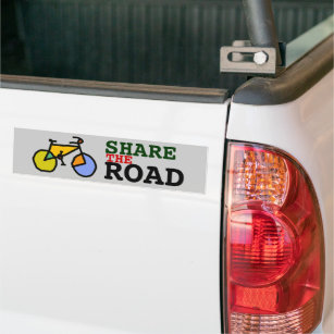 Pegatina Para Coche Compartir la carretera ~ bicicleta / bicicleta