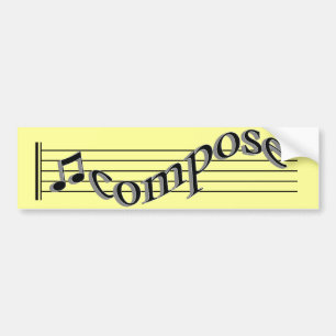 Pegatina Para Coche Componga la música