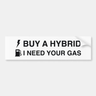 Pegatina Para Coche Compra Un Híbrido Que Necesito Tu Gas
