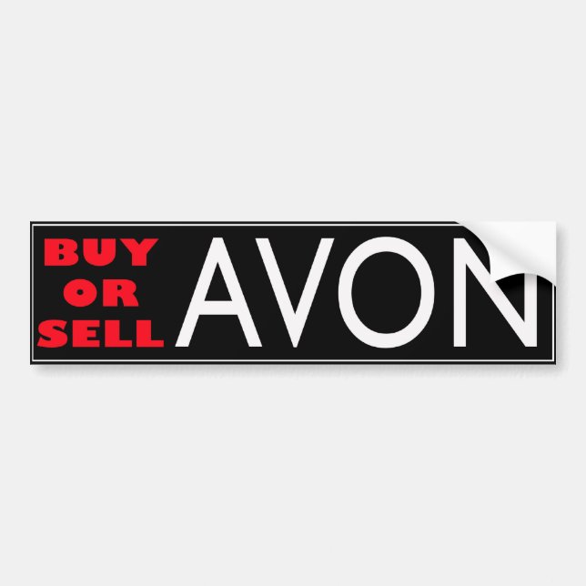 Pegatina Para Coche COMPRAR o VENDER AVON (Frente)