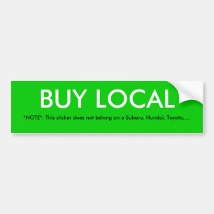 PEGATINA PARA COCHE COMPRE EL LOCAL