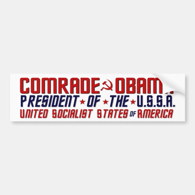 Pegatina Para Coche Comrad Obama (Frente)