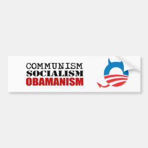 PEGATINA PARA COCHE COMUNISMO, SOCIALISMO, OBAMANISM