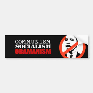 PEGATINA PARA COCHE COMUNISMO, SOCIALISMO, OBAMANISM