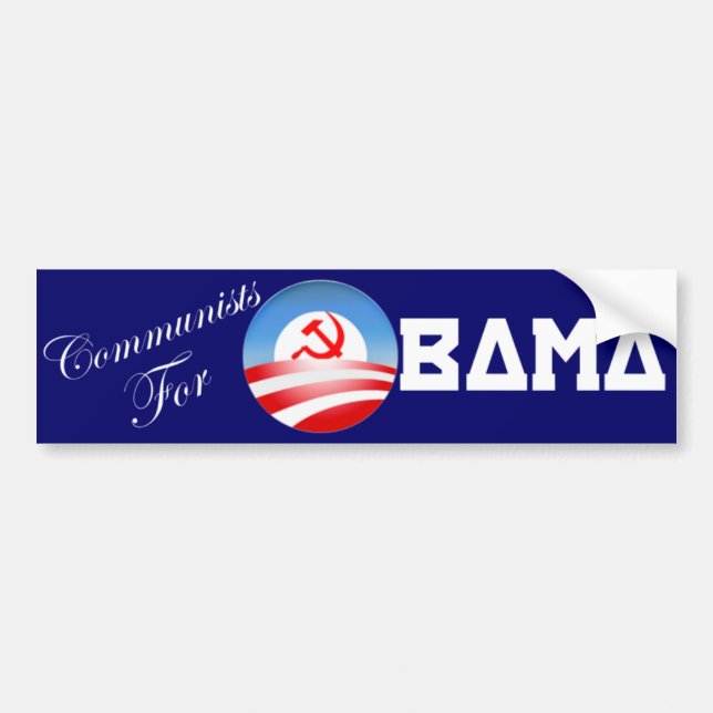 Pegatina Para Coche Comunistas para Obama (Frente)