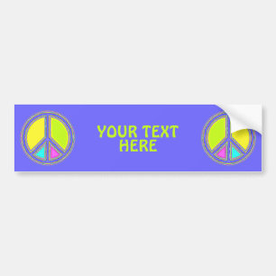 Pegatina Para Coche Con Colores Llenos Signo de PAZ 1