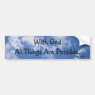 Pegatina Para Coche Con dios todas las cosas son posibles (el cielo)