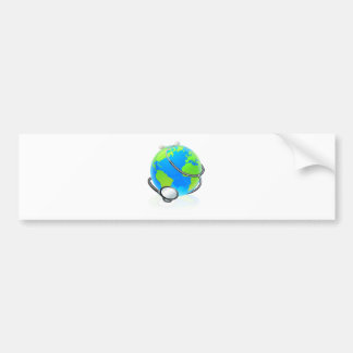Pegatina Para Coche Concepto de la salud del globo de la tierra del