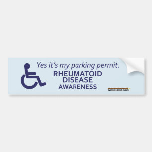 Pegatina Para Coche Conciencia de la artritis reumatoide - incapacidad