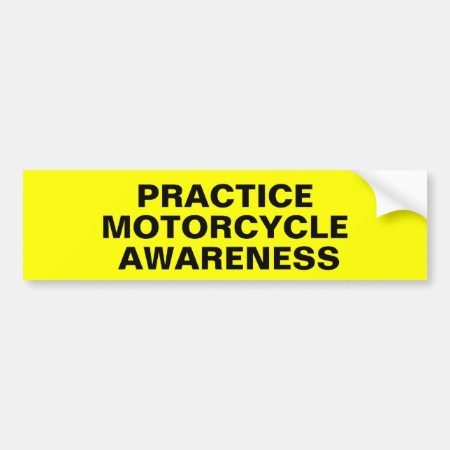 Pegatina Para Coche Conciencia de la motocicleta de la práctica (Frente)