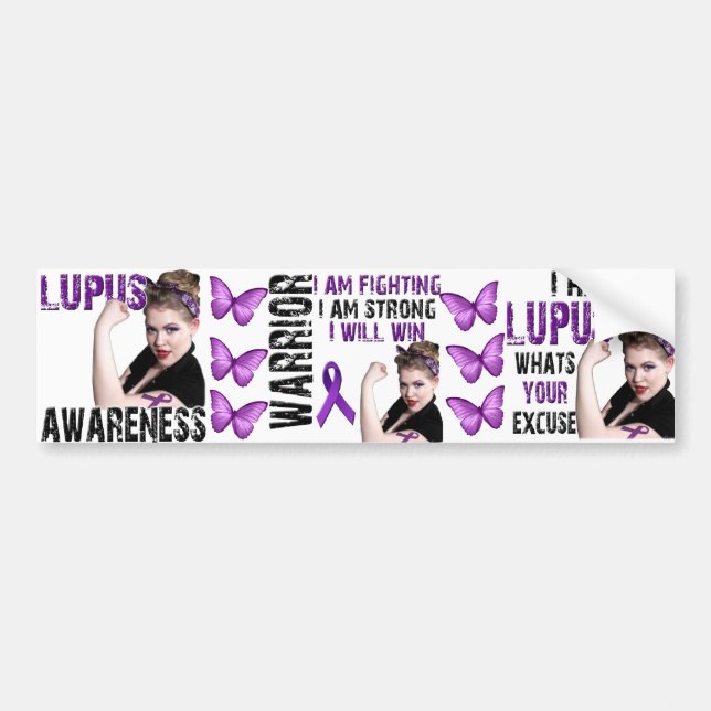 Pegatina Para Coche Conciencia del lupus (Frente)