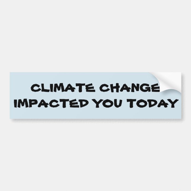 Pegatina Para Coche Conciencia sobre el cambio climático (Frente)