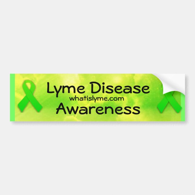 Pegatina Para Coche Conciencia sobre la enfermedad de Lyme (Frente)