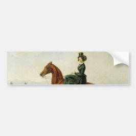Pegatina Para Coche Condesa a caballo (caballo marrón elegante)