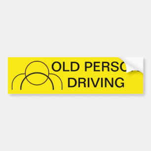 Pegatina Para Coche Conducción divertida de la persona mayor