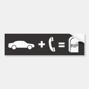 Pegatina Para Coche Conducción mientras que en matanzas de un teléfo