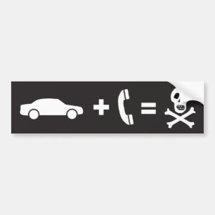 Pegatina Para Coche Conducción mientras que en matanzas de un teléfono