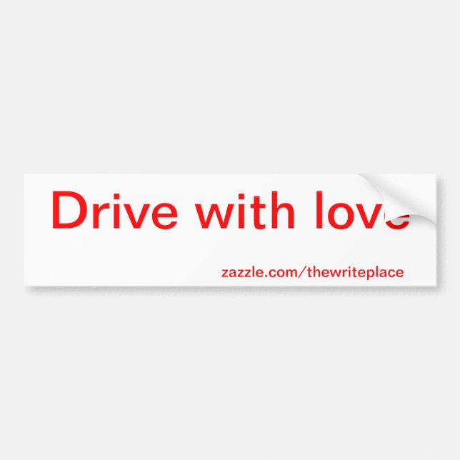 Pegatina Para Coche Conducir con amor (Frente)