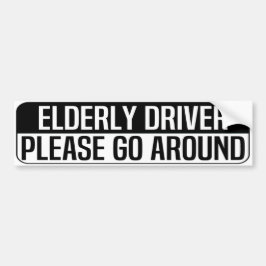 Pegatina Para Coche conductor anciano por favor dé la vuelta