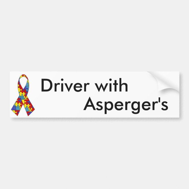 Pegatina Para Coche Conductor con Asperger (Frente)