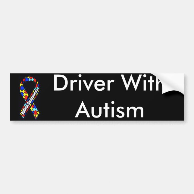 Pegatina Para Coche Conductor con autismo (Frente)