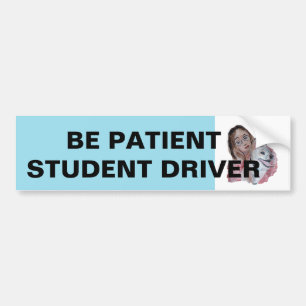PEGATINA PARA COCHE CONDUCTOR DE ESTUDIANTES DE PACIENTE