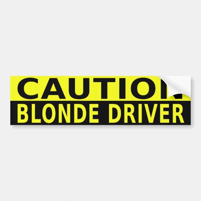 PEGATINA PARA COCHE CONDUCTOR DEL BLONDE DE LA PRECAUCIÓN (Frente)