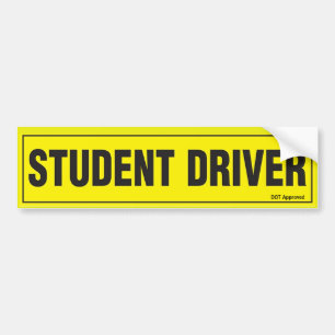 PEGATINA PARA COCHE CONDUCTOR DEL ESTUDIANTE