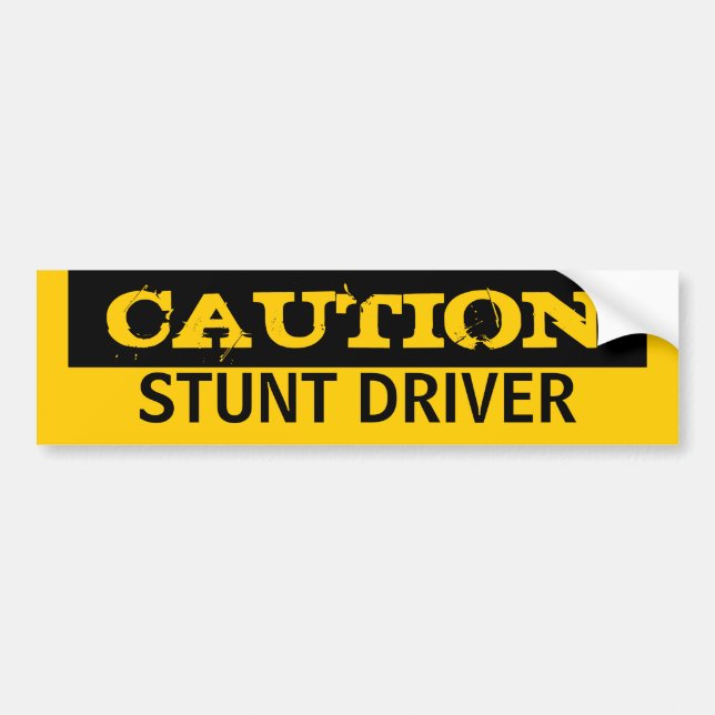 Pegatina Para Coche CONDUCTOR del TRUCO de la precaución (Frente)