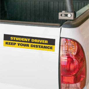 Pegatina Para Coche Conductor Estudiante – Mantenga Su Distancia