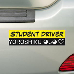Pegatina Para Coche Conductor Estudiante Yoroshiku Personalizado